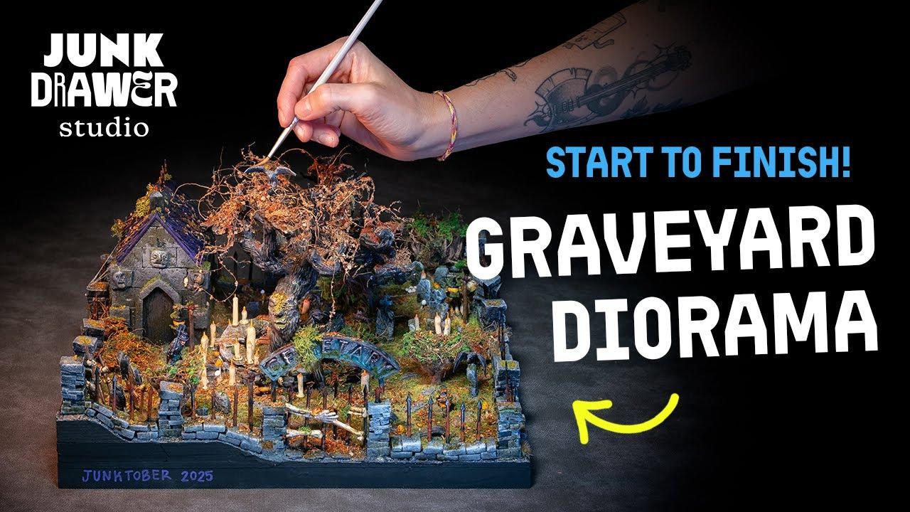 Handgemacht und unheimlich: Das Graveyard-Diorama von JunkDrawer Studio