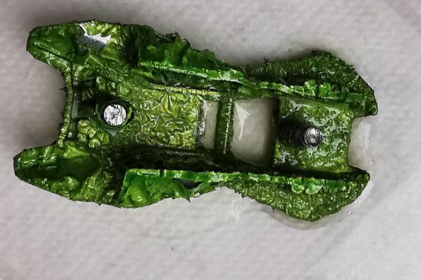 Das Chassis beim Entfärben